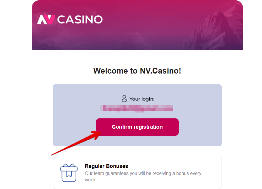 trzeci krok aktywacji bonusu bez depozytu od nv kasyno