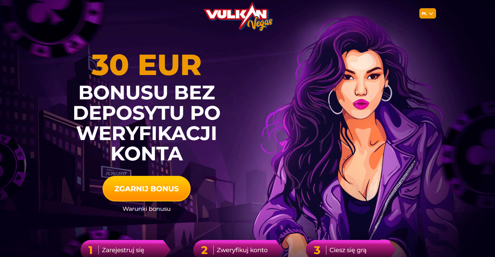 30 euro bez depozytu vulkan vegas