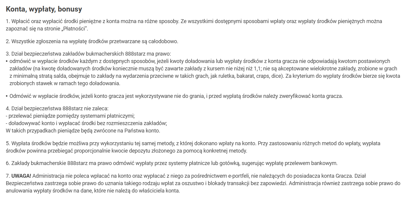 888starz regulamin bonusow