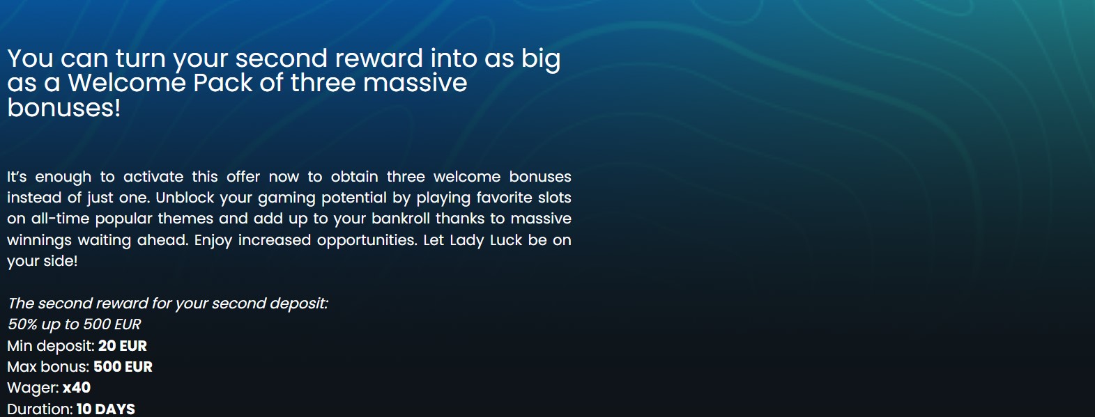 Betspino drugi bonus powitalny