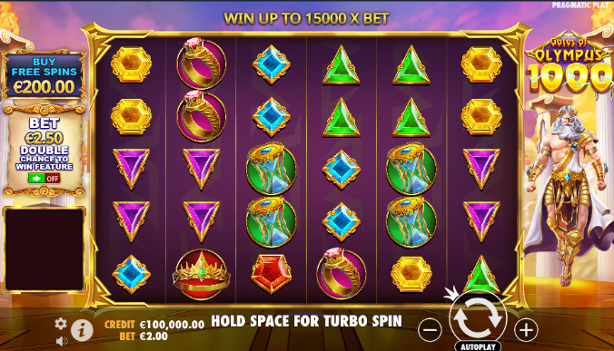 Gates of Olympus 1000 ekran slotu