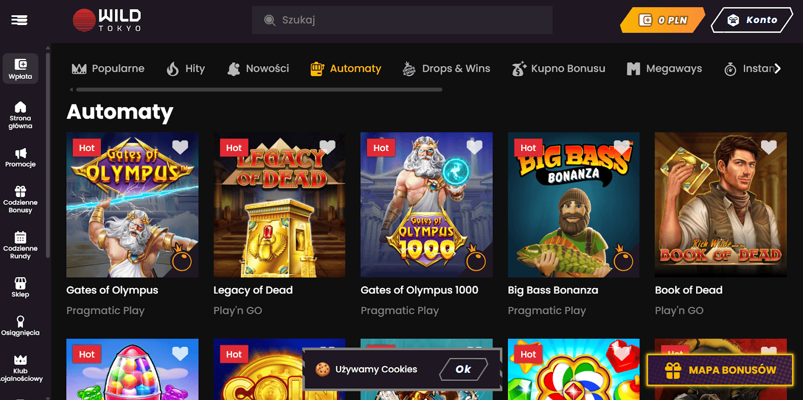 Kolekcja Gier w Wild Tokyo