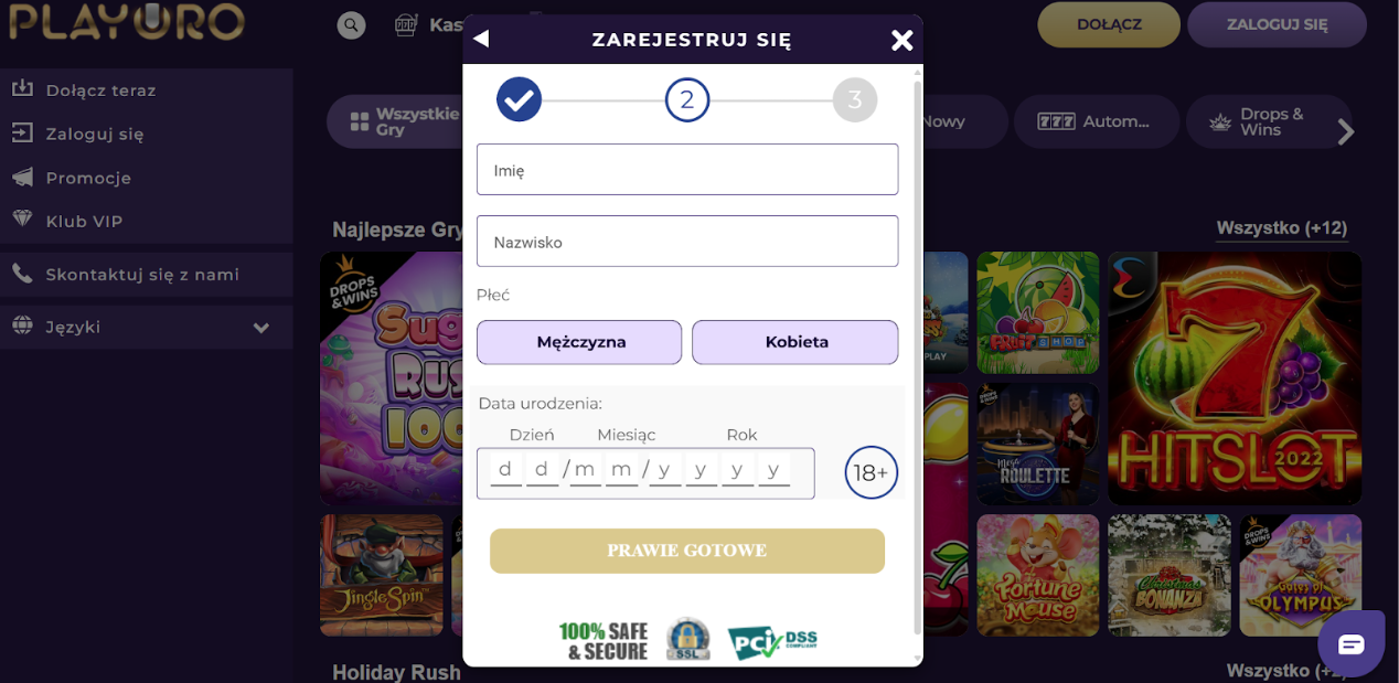 PlayOro rejestracja2