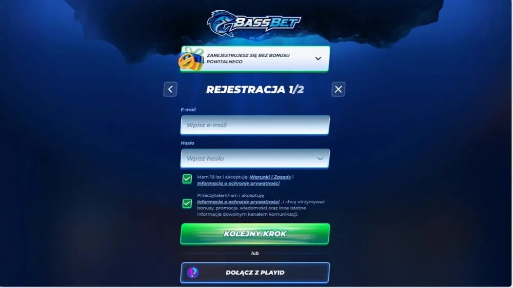 bassbet casino formularzu rejestracji
