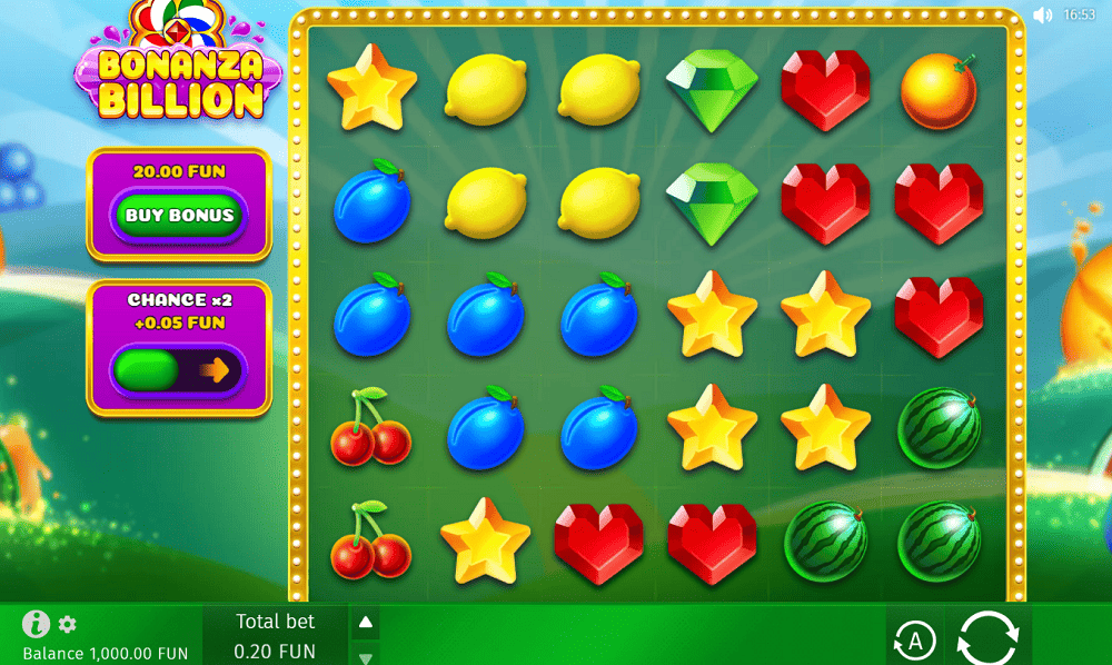 bonanza billion slot panel