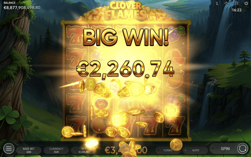 clover Flames wygrany jackpot