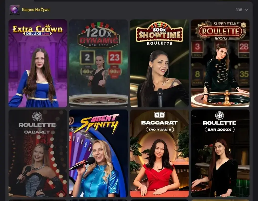 fezbet casino sekcja na żywo