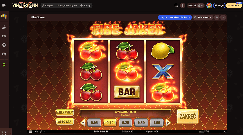 fire joker w vincispin
