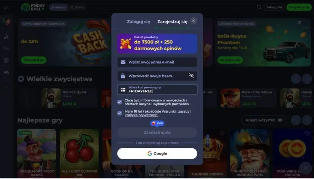 friday roll kod promocyjny