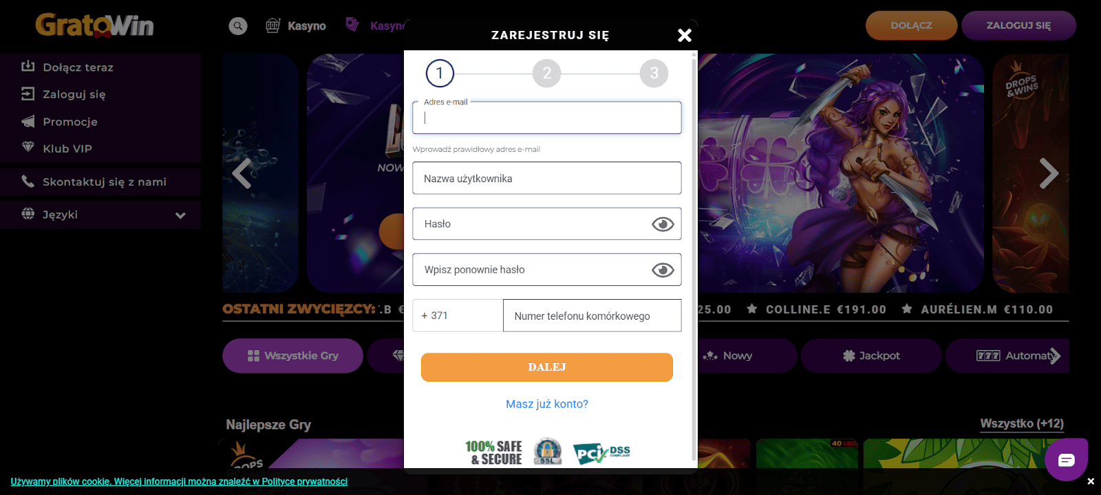 Jak założyć konto w kasynie online