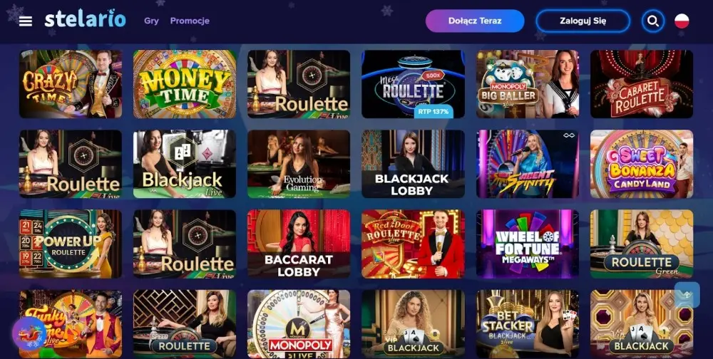 kasyno na żywo w stelario