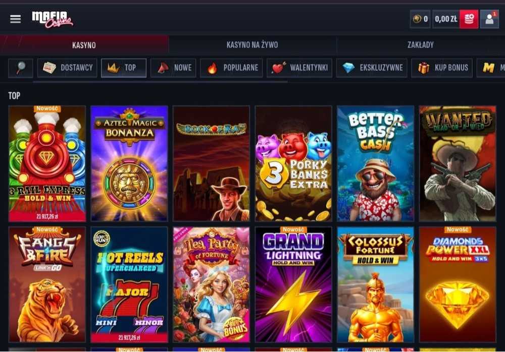 mafia casino biblioteka gier