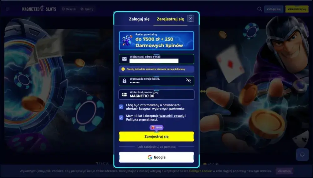 magnetic slots promo code