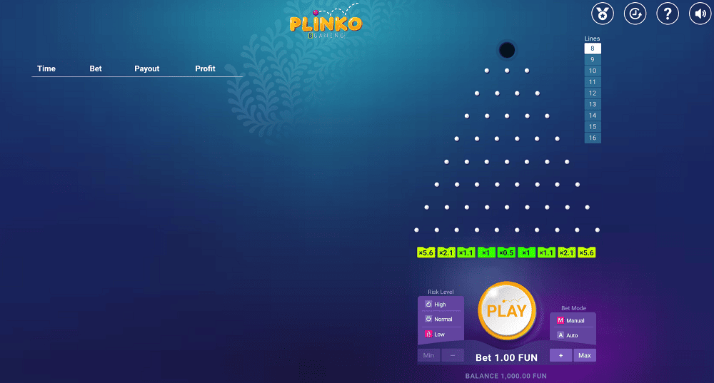 plinko gra od BGaming