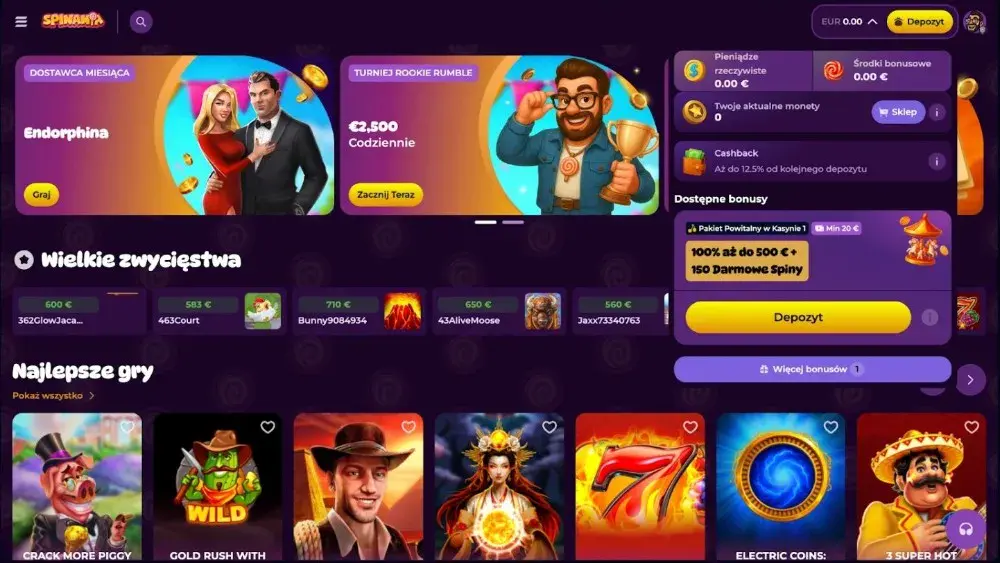 spinania casino kod promocyjny