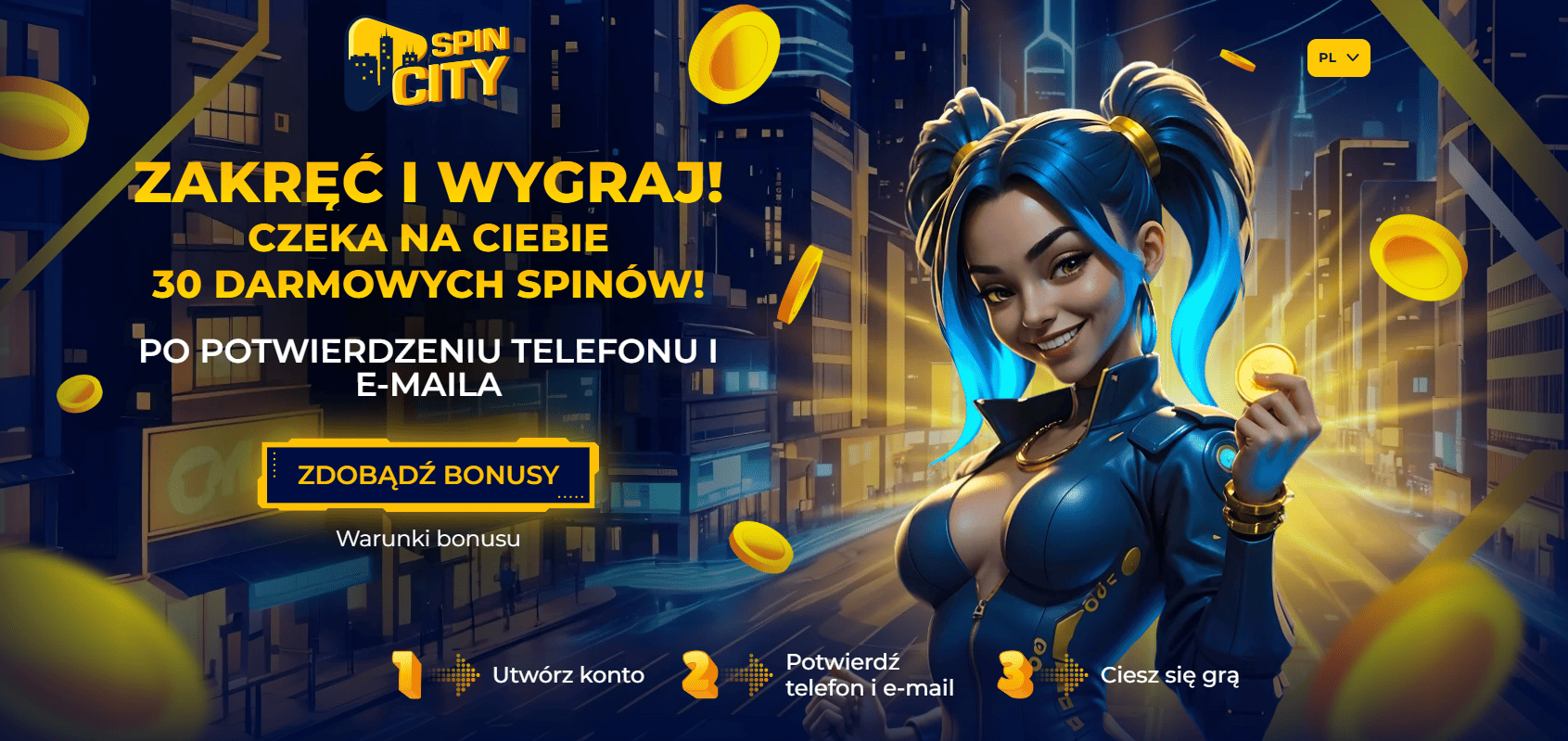 spincity 30 darmowych spinow