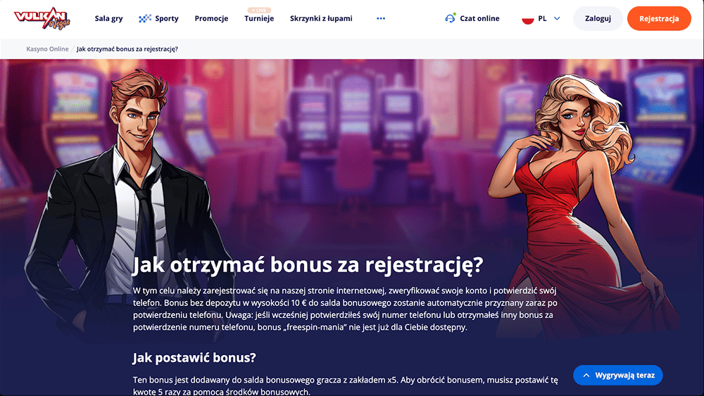 vulkan vegas casino warunki bonusu
