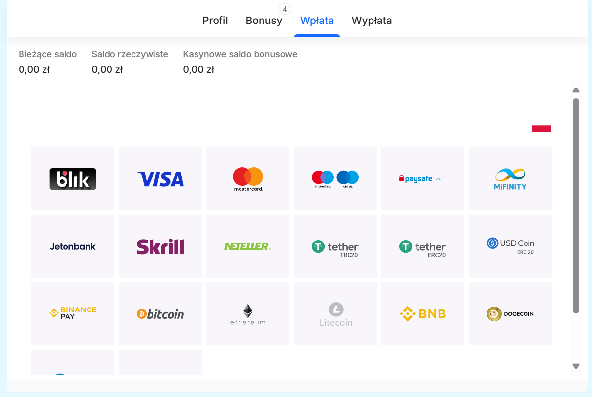 wpłaty ice casino